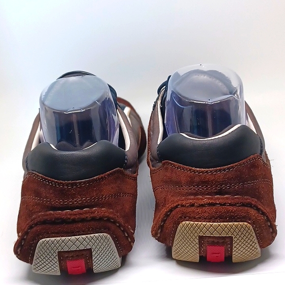 Prada Suede Oxford Sneakers, Brown/Khaki Size 9 - Picture 4 of 12